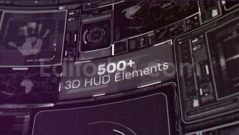 دانلود پروژه آماده افترافکت: پکیج هودهای گرافیکی HUD Motion Graphics Package