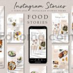 دانلود مجموعه 6تایی لایه باز قالب اینستاگرام غذا Instagram Food Stories