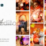 دانلود مجموعه لایه باز قالب اینستاگرام با افکت بوکه Bokeh Instagram Stories