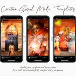 دانلود مجموعه لایه باز قالب اینستاگرام با افکت بوکه Bokeh Instagram Stories