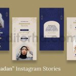 دانلود مجموعه لایه باز قالب اینستاگرام فروش ماه رمضان Instagram Stories