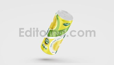 برچسب قوطی نوشیدنی لیمو