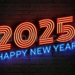 دانلود افکت متن نئونی سال جدید میلادی 2025 قابل ویرایش Neon Style New Year 2025