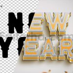 دانلود افکت متن سال جدید میلادی 2025 New Year 2025 Editable Text Effect Set