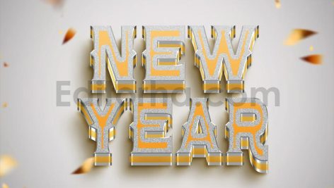 دانلود افکت متن سال جدید میلادی 2025 New Year 2025 Editable Text Effect Set