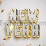 دانلود افکت متن سال جدید میلادی 2025 New Year 2025 Editable Text Effect Set