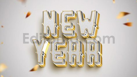 دانلود افکت متن سال جدید میلادی 2025 New Year 2025 Editable Text Effect Set