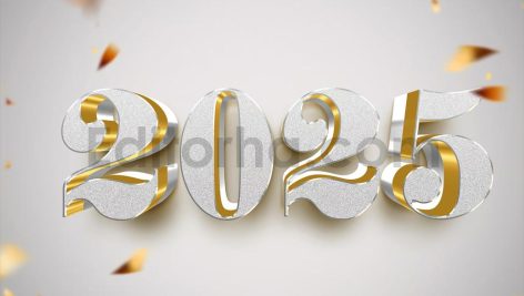 دانلود افکت متن سال جدید میلادی 2025 New Year 2025 Editable Text Effect Set