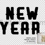 دانلود افکت متن سال جدید میلادی 2025 New Year 2025 Editable Text Effect Set