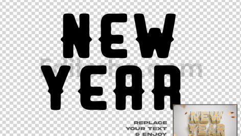 دانلود افکت متن سال جدید میلادی 2025 New Year 2025 Editable Text Effect Set