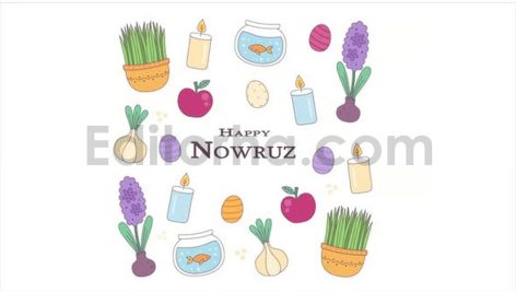 دانلود فوتیج آیکون متحرک فلت با موضوع سفره هفت سین Nowruz Holiday Icons