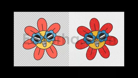 دانلود افکت عکس چاپ هافتون کاغذی Paper halftone printing effect