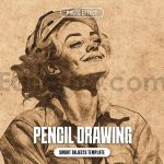 دانلود افکت عکس طراحی با مداد Pencil drawing photo effect