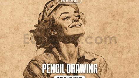 دانلود افکت عکس طراحی با مداد Pencil drawing photo effect