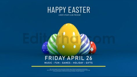 پروژه آماده پریمیر: لوگوموشن تخم مرغ رنگی Happy Easter
