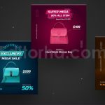دانلود مجموعه لایه باز قالب اینستاگرام تخفیف کالا Sale Instagram