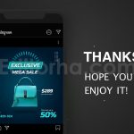 دانلود مجموعه لایه باز قالب اینستاگرام تخفیف کالا Sale Instagram