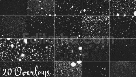 دانلود 20 اکشن فتوشاپ دانه های برف 20 snow overlay textures