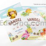 دانلود فایل لایه باز کارت دعوت تولد تم تابستانی birthday invitation card