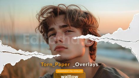 دانلود افکت عکس کاغذ پاره Torn Paper PNG Overlay
