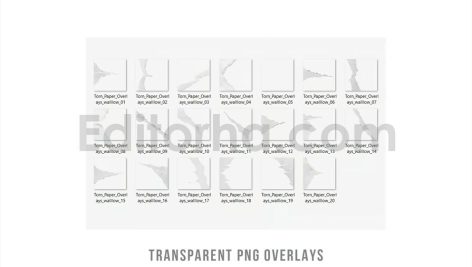 دانلود افکت عکس کاغذ پاره Torn Paper PNG Overlay
