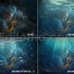 دانلود افکت عکس زیر آب Underwater effect photo overlays transparent PNG