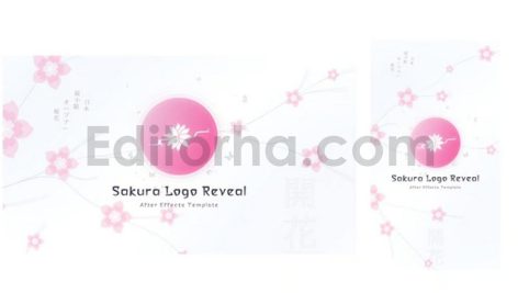 پروژه آماده افترافکت: لوگوموشن شکوفه بهاری با موسیقی Sakura Logo Reveal