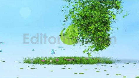 دانلود پروژه آماده افترافکت: لوگوموشن طبیعت بهاری همراه با موسیقی Nature Logo Reveal