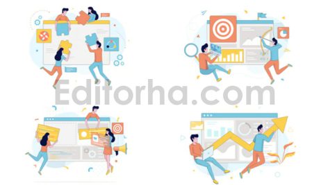 پروژه آماده افترافکت: پکیج موشن گرافیک، کاراکتر و صحنه های آماده ویژه استارت آپ ها