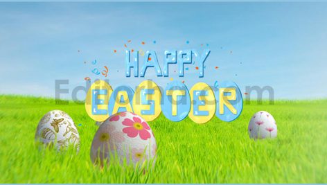 دانلود پروژه آماده افترافکت: وله عید نوروز همراه با موسیقی Happy Easter II | After Effects