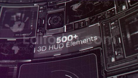 دانلود پروژه آماده افترافکت: پکیج هودهای گرافیکی HUD Motion Graphics Package