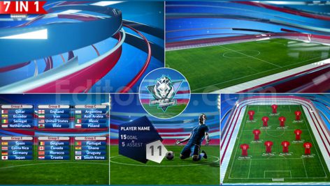 دانلود پروژه آماده افترافکت: پکیج گرافیکی فوتبال با موسیقی Soccer Package