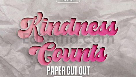 دانلود افکت عکس کاغذ برش خورده برای متن Paper Cut Out Text Effect