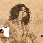 دانلود افکت عکس طراحی با مداد Pencil drawing photo effect