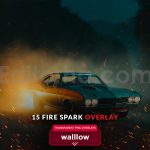 دانلود افکت عکس ذرات آتش Fire spark transparent png photoshop