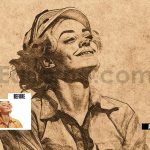 دانلود افکت عکس طراحی با مداد Pencil drawing photo effect