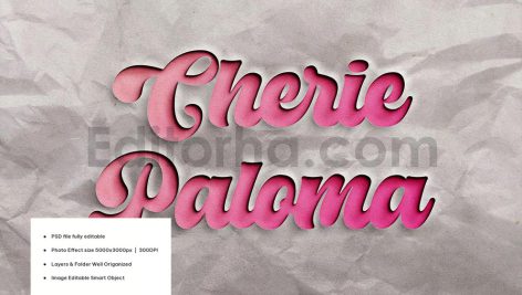 دانلود افکت عکس کاغذ برش خورده برای متن Paper Cut Out Text Effect