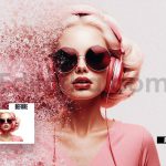 دانلود افکت پراکندگی اجزای عکس - اسپلش رنگ Splash dispersion photo effect