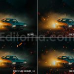 دانلود افکت عکس ذرات آتش Fire spark transparent png photoshop