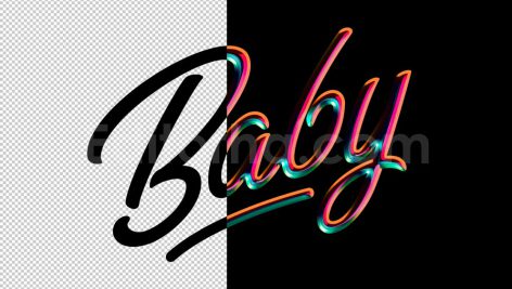 دانلود افکت نئونی و درخشان برای متن و لوگو bright text and logo effect