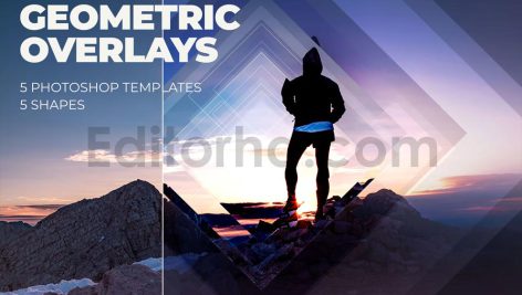 دانلود اکشن فتوشاپ افکت هندسی geometric overlays mask effects