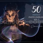 دانلود 50 اورلی خطوط نورانی فانتزی 50 fantasy photo overlays vol 1