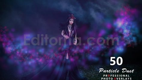 دانلود 50 اکشن فتوشاپ ذرات نورانی 50 particle dust photo overlays
