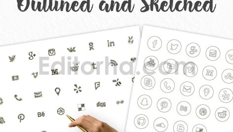 دانلود مجموعه ۳۶تایی آیکون شبکه های اجتماعی Social Media Icons Large Set