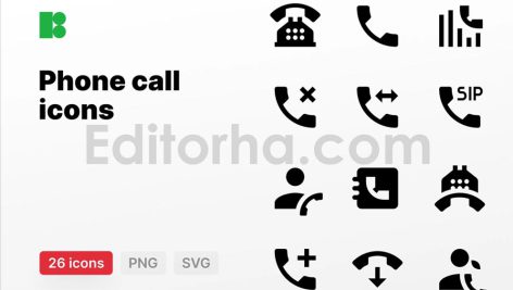 آیکون و وکتور تلفن