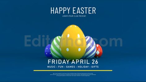 پروژه آماده داوینچی ریزالو: لوگوموشن تخم مرغ رنگی Happy Easter