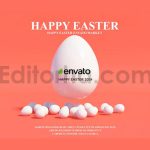 پروژه آماده داوینچی ریزالو: لوگوموشن تخم مرغ رنگی عید Happy Easter Logo V2