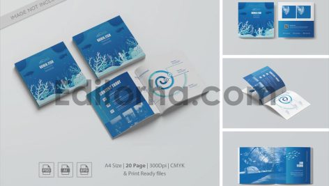 فایل لایه باز کاتالوگ نمونه کار مربع تجاری1