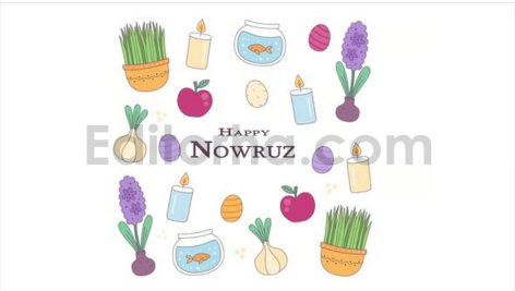 دانلود فوتیج آیکون متحرک فلت با موضوع سفره هفت سین Nowruz Holiday Icons