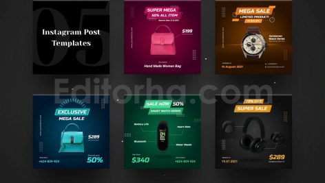 دانلود مجموعه لایه باز قالب اینستاگرام تخفیف کالا Sale Instagram